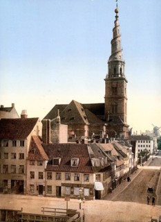 Church of the Saviour, Copenhagen, Denmark, ca 1895, Historic, digitally restored reproduction from