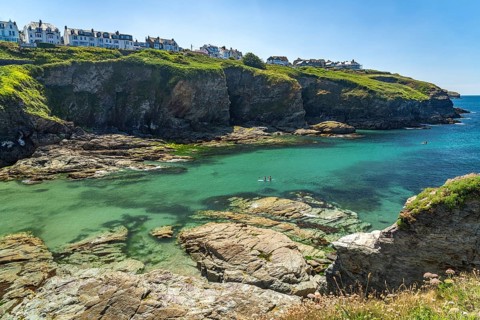 Port Gaverne Beach near Port Isaac, Cornwall, England, Great Britain