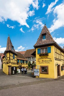 Medieval village and colourful half-timbered houses, Eguisheim, Plus beaux villages de France,