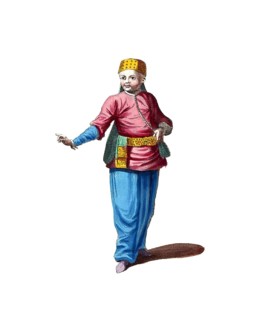 Historical clothing, fashion over time, clothing of a young Turk in 1700, Ottoman Empire, Turkey,
