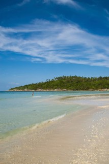 Siam Bay on Racha Yai Island off the southern tip of the Thai holiday island Phuket, Thailand,