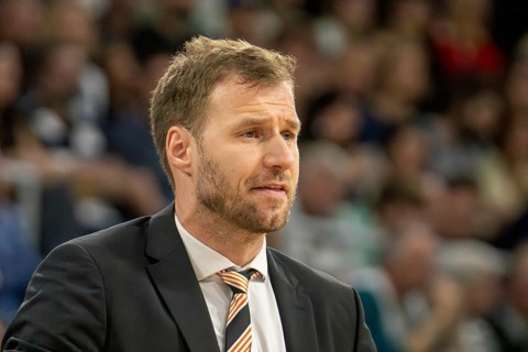 Heidelberg, 04.05.2024: Anton Gavel, coach of Ratiopharm Ulm, at his team's away game at Academics