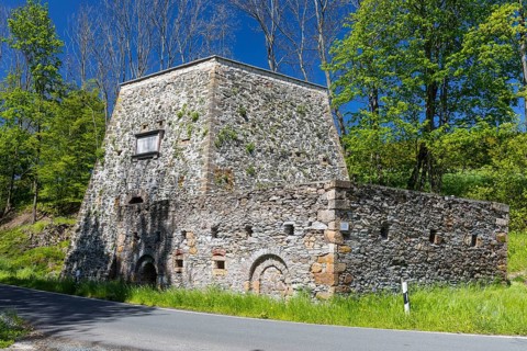 Winterleite lime kiln technical monument, Maxen, Müglitztal, Saxony, Germany