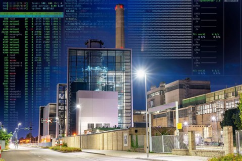 Symbolic image Critical infrastructure, Blackout risk, Cyberterrorism, The Lausward natural gas