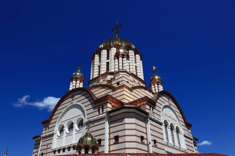 Cathedral of St. John the Baptist, Catedrala Sfantul Ioan Botezatorul in Fagaras, Romania, Brasov