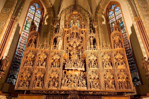 Brueggemann altar or Bordesholmer altar, Schleswig Cathedral, Schleswig, Schleswig-Holstein,