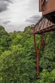 Treetop Walkway, steel structure, Royal Botanic Gardens (Kew Gardens), UNESCO World Heritage Site,