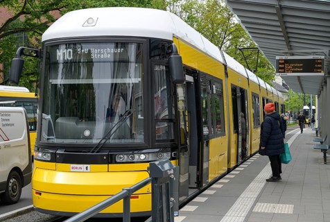 M10 tram, Turmstraße, Moabit, Mitte, Berlin, Germany