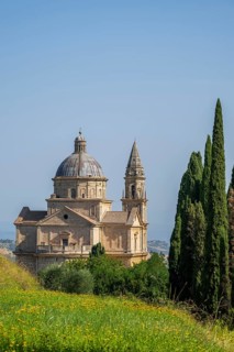 San Biagio Renaissance Church in summer, architect Antonio da Sangallo, Montepulciano, Tuscany,