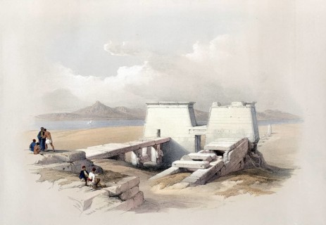 Temple of Wady Saboua, Wadi al-Sabua, Nubia, Egypt, c. 1850, Historical, digitally restored
