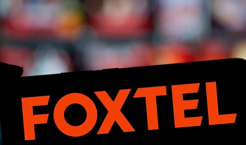 foxtel logo is displayed on smartphone. Foxtel Group is an Australian pay television company