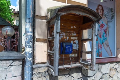 Public telephone box, Lviv, Ukraine