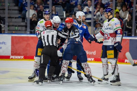 DEL, German Ice Hockey League season 2024/25, Matchday 52: Adler Mannheim vs Eisbären