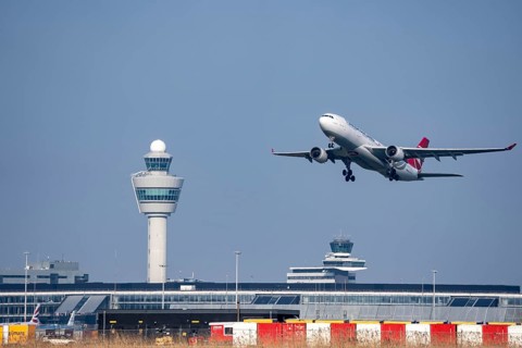 Turkish Airways Airbus A330 aircraft takes off from Kaagbaan runway, 06/24, at Amsterdam Schiphol