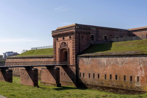 Historic fortress gate of Germersheim Fortress