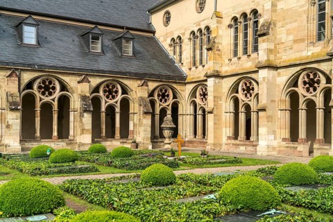 Cloister of St Peter's Cathedral, UNESCO World Heritage Site in Trier, Rhineland-Palatinate,