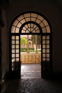 Gothic cloister, Basilica of the Monastery of Sant Francesc, San Francisco, Palma de Majorca,
