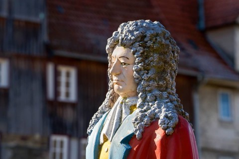 Statue of Doctor Eisenbarth or Johann Andreas Eisenbarth, 1663 –1727, Hannoversch Münden, Lower
