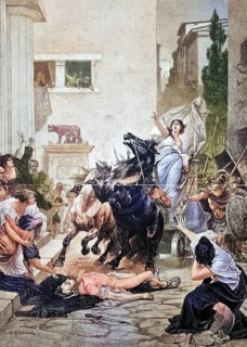 Tullia is travelling over the corpse of her father. Tullia the Elder (c. 550 BC) was the elder
