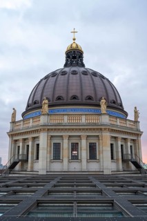 Dome of the Humboldt Forum, New Palace, view from the roof terrace of the Berlin Palace, Mitte,