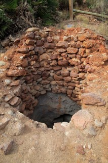Well hole water supply near Presillas Bajas, Cabo de Gata national park, Almeria, Spain