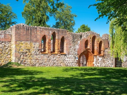The old church, ruins of a 13th century fieldstone church in Satow, Mecklenburg-Western Pomerania,
