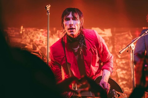 Sebastian Danzig, guitarist of Palaye Royale live on Death Or Glory EU/UK Tour 2024 at Astra