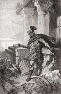 Gaius Marius at the Ruins of Carthage, Roman general and statesman