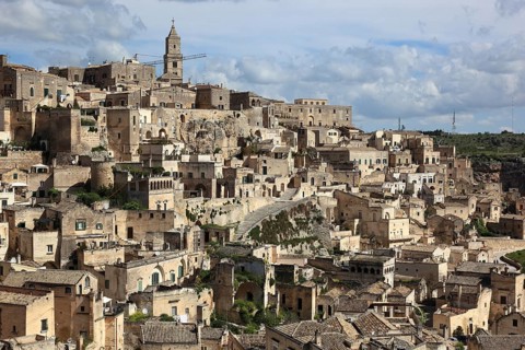 Old town, Sassi, Sassi di Matera cave settlements, UNESCO World Heritage Site, Matera, Basilicata,