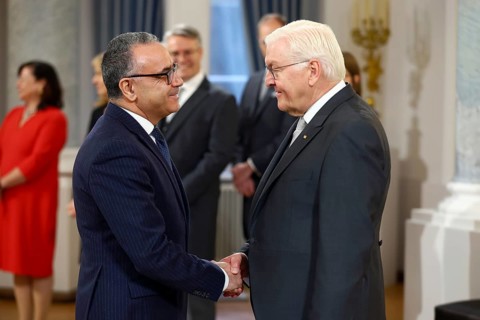 Wacef Chiha Tunisia is received by Frank-Walter Steinmeier (President of the Federal Republic of