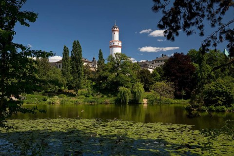Bad Homburg vor der Höhe Castle with the White Tower, Hesse, Germany