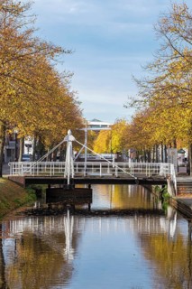 Bridges over the main canal, Papenburg, Emsland, Lower Saxony, Germany