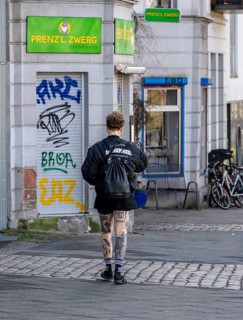 People and pedestrians in public road traffic, Berlin, Germany