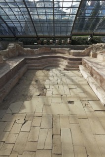 Roman bath ruins Badenweiler, swimming pool remains, spa town Badenweiler, Black Forest,