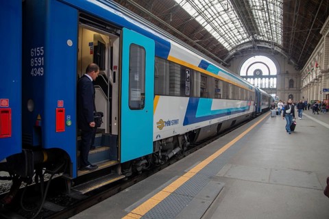 Interior view of Budapest-Keleti railway station