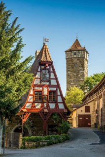 Medieval town, Rothenburg ob der Tauber, Romantic Road, Franconia, Bavaria, Germany