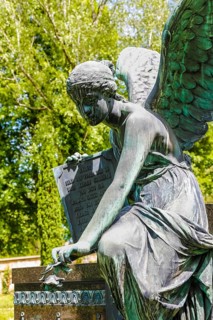 Historical cemetery, Tour, Memorial, Kurz family, Dr Otto Kurz 1864 to 1915, Sculpture of a woman,