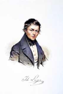 Johann Langer (1793-1858), Austrian writer, Historical, digitally restored reproduction from a 19th