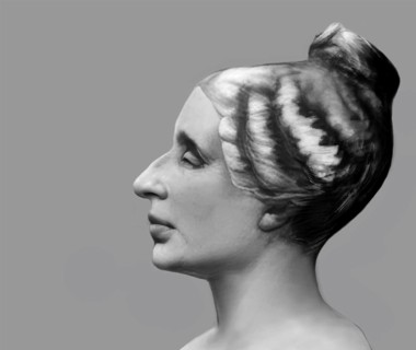 Bust of Marie-Sophie Germain, 1776 –1831, French mathematician, physicist and philosopher,