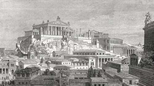 Reconstruction of the Capitoline Hill, Rome, Italy