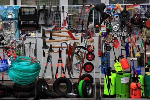 Handicraft market, equipment and spare parts for the garden, Sibiu, Transylvania, Romania