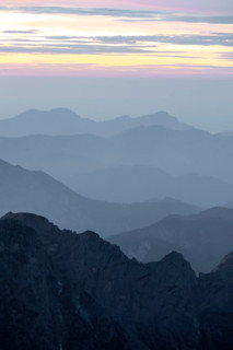 Evening mood, Dramatic mountain landscape, View from Hochkönig, Salzburger Land, Austria