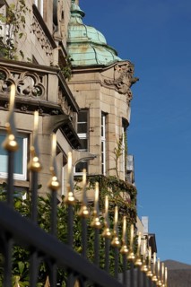 House facades in Oberkassel Kaiser-Wilhelm Ring, Düsseldorf, North Rhine-Westphalia, Germany