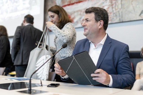 Hubertus Heil (SPD), Federal Minister of Labour and Social Affairs, recorded during the