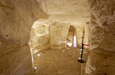 Chiesa Rupestre di Santa Maria di Idris, the rock church of Santa Maria di Idris in the old town of