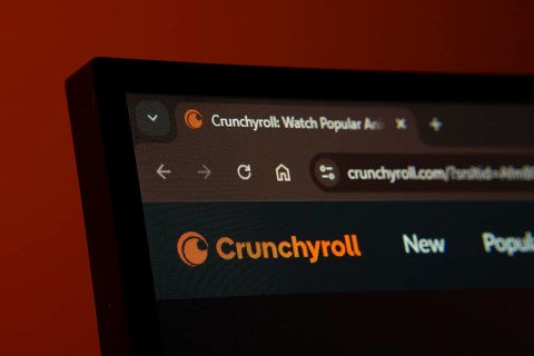 Dhaka, Bangladesh- 02 June 2025: Close-up of a computer screen displaying the Crunchyroll web