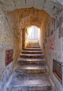 Old town of the cave town of Matera in the southern Italian region of Basilicata. The cave