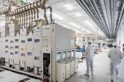 Clean room of Infineon Technologies AG's new Smart Power Fab in Dresden on June 10. The Smart Power