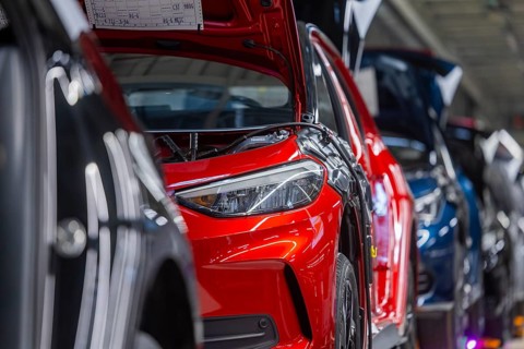 Electric car production in the assembly halls of VW in Zwickau, Zwickau, Saxony, Germany