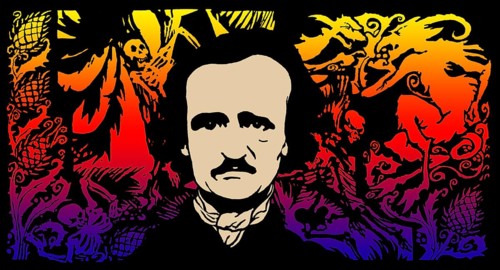 Portrait of Edgar Allan Poe by Félix Vallotton, 1894, The Masqueraders, illustration from Poe's